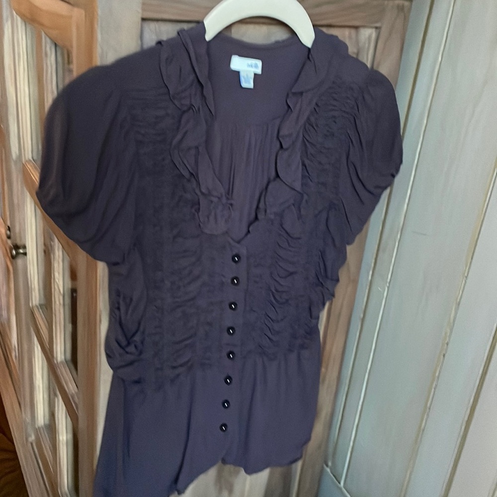 Anthropologie Vintage black top size 2